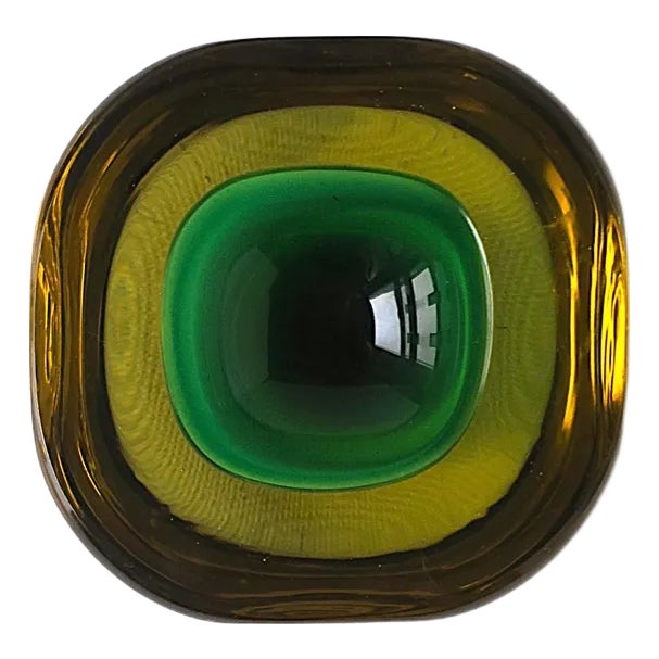 Flavio Poli Italian Murano Art Glass Bowl For Sale