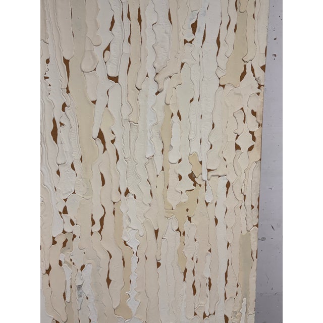 Circa 1998 Rex Ray Encaustic on Jute Painting For Sale - Image 10 of 12