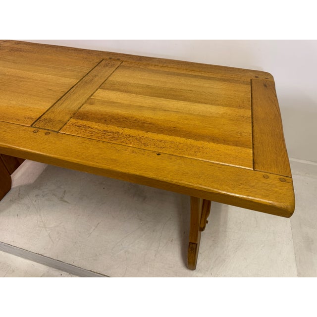 Brutalist Rustic Alpine Oak Dining Table, 1970s For Sale - Image 13 of 16