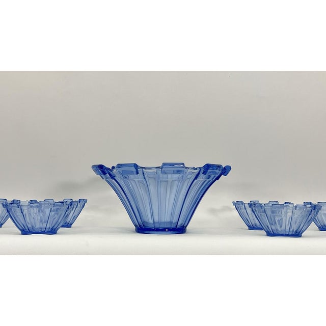 Art Deco Murano Glass Serving Bowl, Italy, 1930s, Set of 13 For Sale - Image 13 of 16