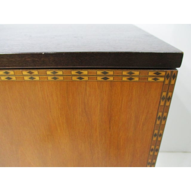 Mid 20th Century Rare Renzo Rutili Directional Inlay Credenza Sideboard For Sale - Image 13 of 18