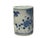 This charming small blue and white porcelain holder stands at 3.75 inches tall and features a classic cylindrical form,...