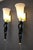 This fabulous pair of Venetian sconces of modern or Art Deco style, was entirely handcrafted. Its top section is all...