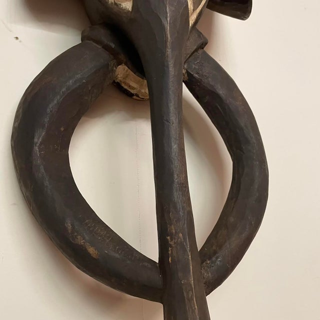 Large Babanki Hand-Carved Wooden Elephant Wall Hanging - Cameroon Grassfields For Sale - Image 9 of 16