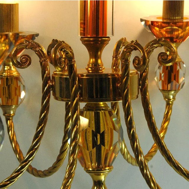 Italian Sommerso Glass Chandelier from Murano, 1970s For Sale - Image 4 of 10