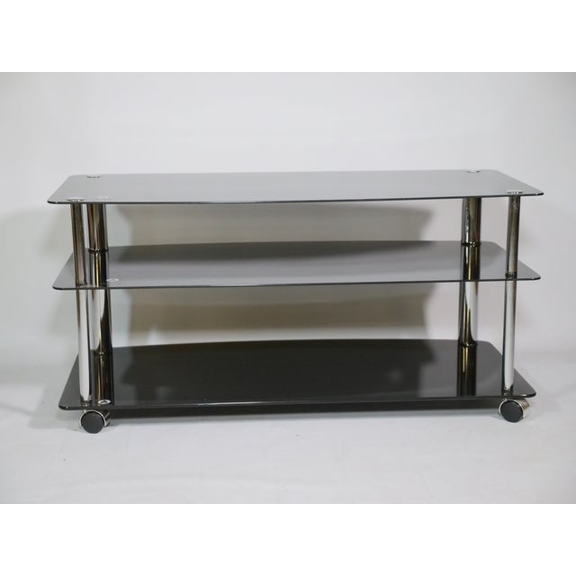 Glass Roll Phono Chest of Drawers, 1980s For Sale - Image 6 of 11