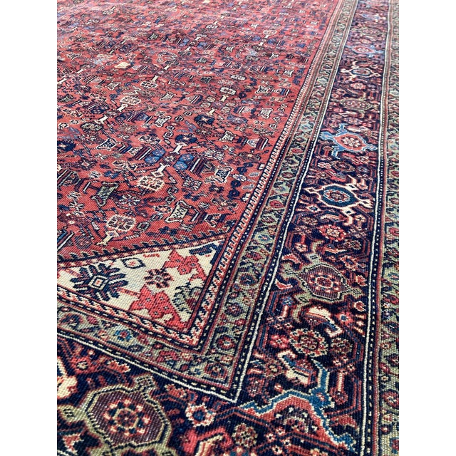 Textile Antique Ferahan Rug in Wool, 1890s For Sale - Image 7 of 15
