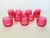 Pink Mid Century Optic Pink Cranberry Roly Poly Glasses, Set of 12 For Sale - Image 8 of 16