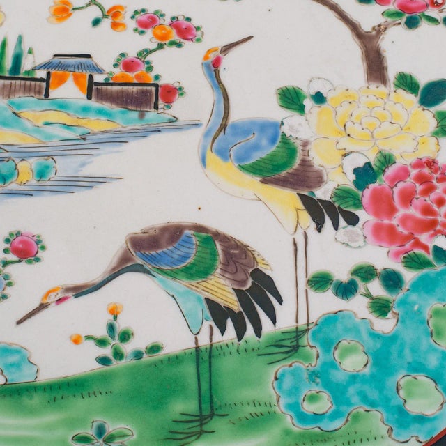 Late 19th Century 1900s Antique Victorian Japanese Ceramic Oriental Fruit Plate For Sale - Image 5 of 10