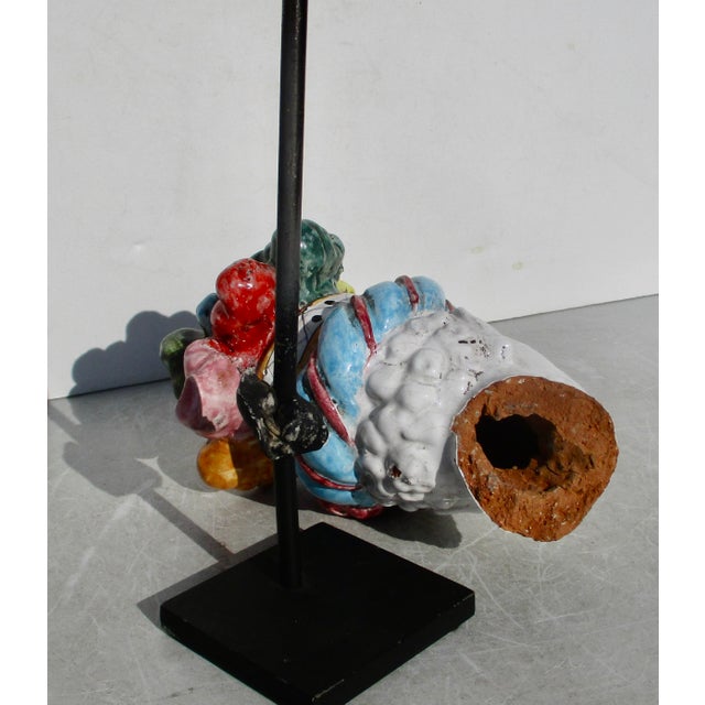 Italian Faience Mounted Head Fragment For Sale - Image 9 of 9