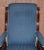 Hollywood Regency Victorian Hardwood Blue Armchair For Sale - Image 3 of 11