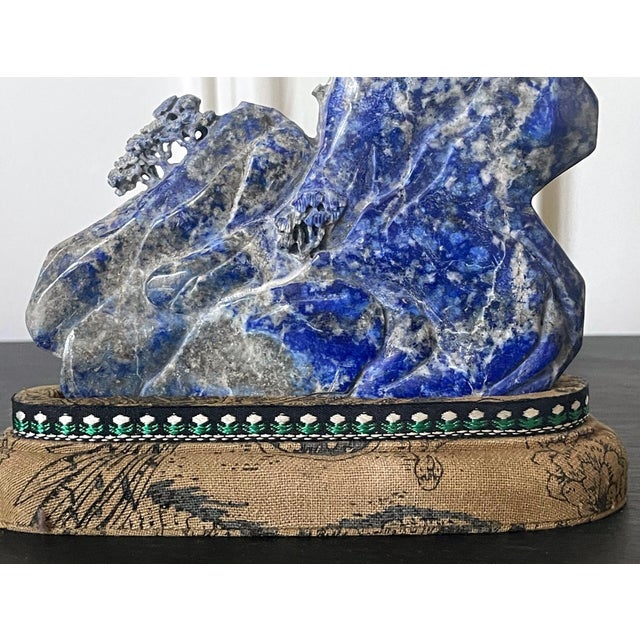 Chinese Carved Lapis Lazuli Scholar Stone For Sale - Image 11 of 14