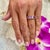 Natural Multicolored Sapphire Ring Size 6.5 14k W Gold 5.28 TCW Certified For Sale In New York - Image 6 of 9