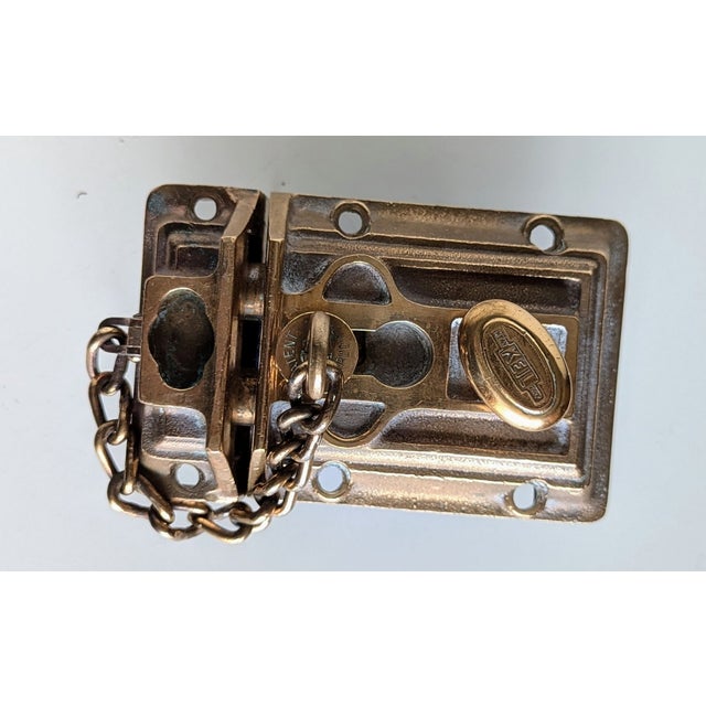The best of early 20th century hardware. A substantial bronze with "anti-saw security" and hardened steel interlocking...