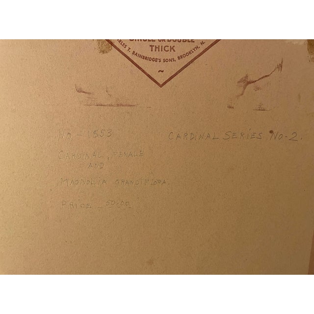 Edward Von Siebold Dingle Cardinal and Magnolia Painting For Sale - Image 4 of 6