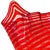 Murano Vintage Murano Bright Red Aventurine Ribbons Italian Art Glass Sculptural Fazzoletto Mini Flower Vase For Sale - Image 4 of 8