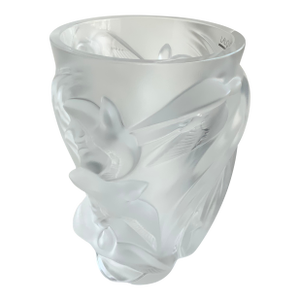 1980s Lalique “Martinez’s” Crystal Vase