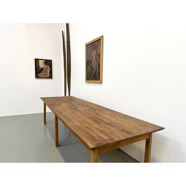 Large Table with Legs in Pine and Rubberwood, 1950s For Sale - Image 13 of 18