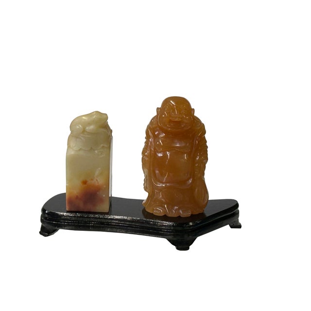 4" Dark Brown Wood Irregular Shape Display Stand Riser Easel For Sale In San Francisco - Image 6 of 7