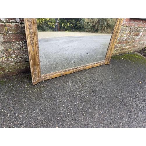 Large Antique Louis Philippe Overmantle Mirror, 1800s For Sale - Image 5 of 6
