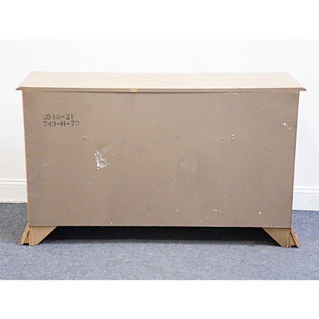 Broyhill Premier Early American Country Style Solid Oak 54" Double Dresser 6510-21 For Sale - Image 11 of 13