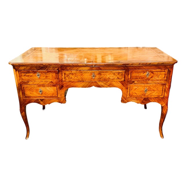 19th C. Italian Walnut Bureau Plat For Sale