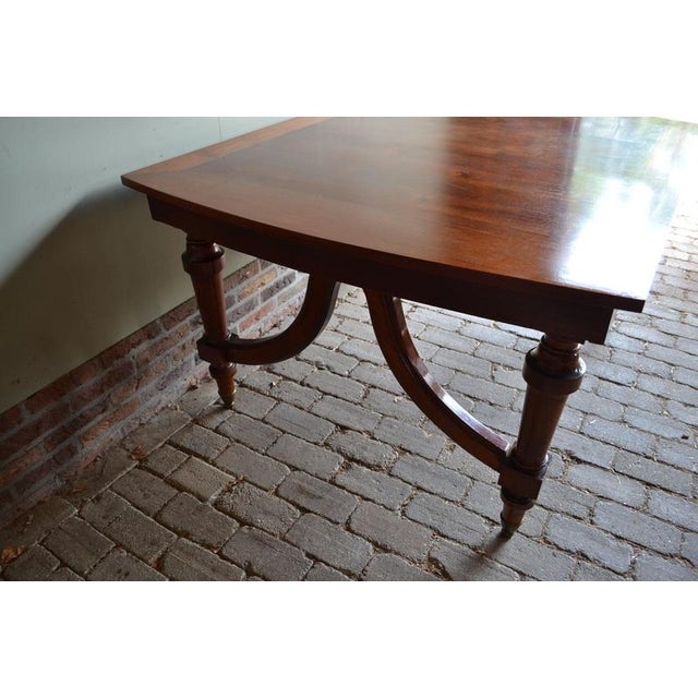Wood Antique Mahogany Dining Table with Chairs, 1800s, Set of 7 For Sale - Image 7 of 18