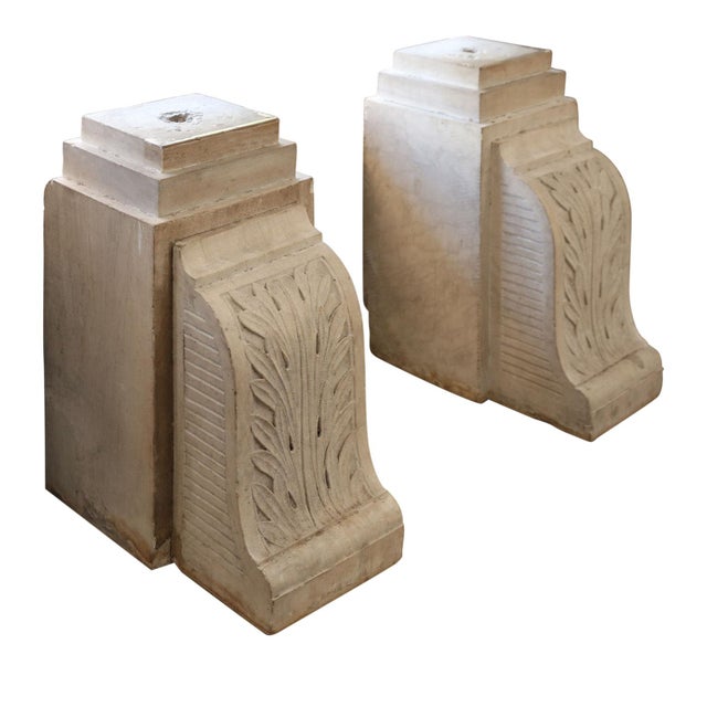 Chiseled Stone Corbels - a Pair For Sale - Image 4 of 5