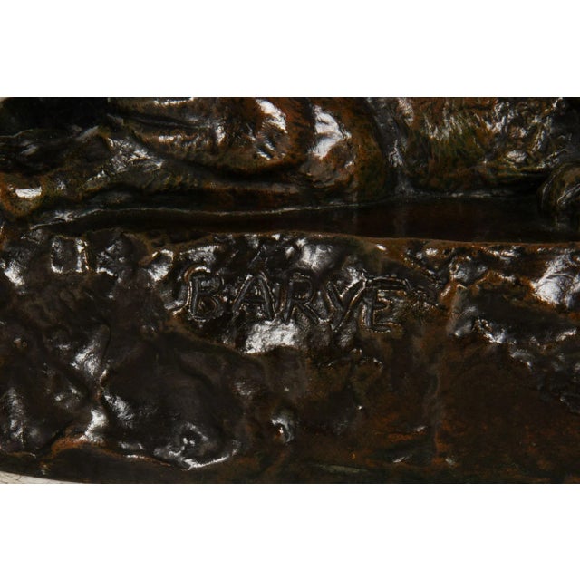 Bronze Sculpture "Panther of Tunisia" After Antoine-Louis Barye, Barbedienne C. 1880 For Sale - Image 9 of 17