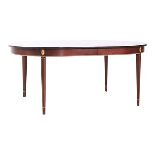 Stickley Hepplewhite Mahogany Expanding Dining Table With 2 Leaves For Sale