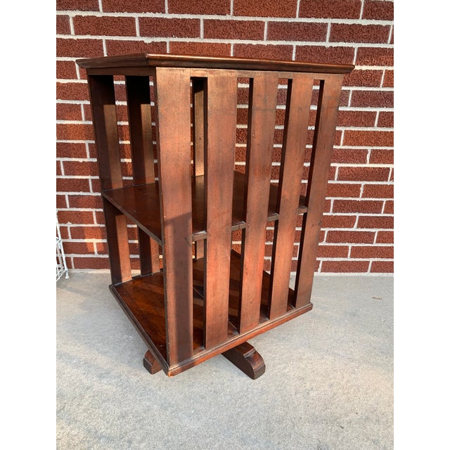 Early 20th Century Victorian Revolving Bookcase Table For Sale - Image 4 of 10