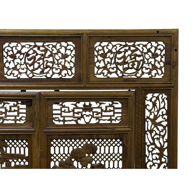 Chinese Scholars Student Motifs Wood Wall Panel Window Screen For Sale - Image 9 of 15
