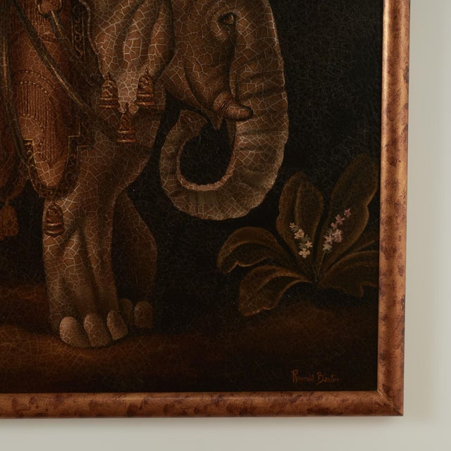 Vintage Painting of an Elephant by Reginald Baxter For Sale - Image 10 of 13