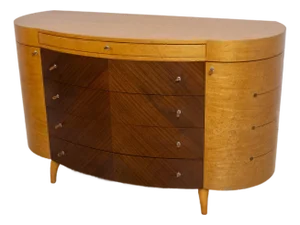 Italian Art Deco Birdseye Maple & Satinwood Dresser