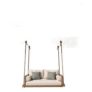 Modern Coastal Teak Swing Bed – Del Mar For Sale
