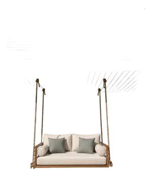 Modern Coastal Teak Swing Bed – Del Mar