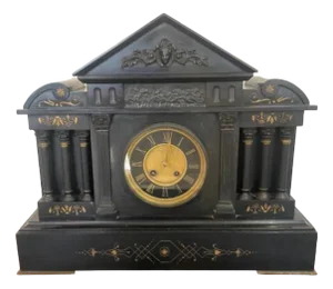 Large Victorian Marble Mantle Clock, 1860s