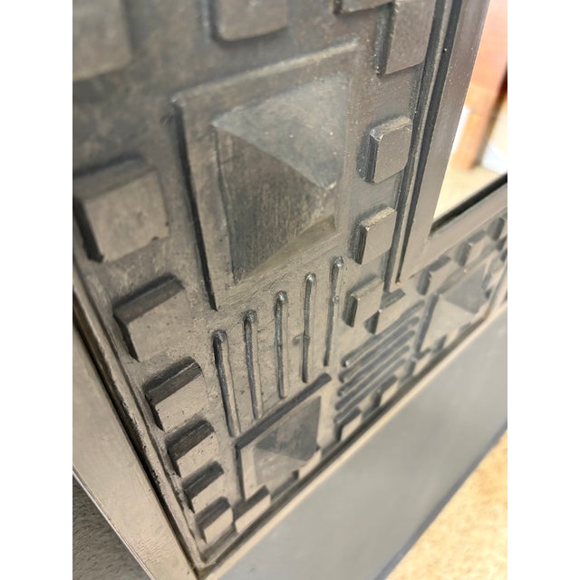 Vintage Brutalist Wall Mirror For Sale - Image 9 of 12