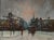 A very beautiful French Impressionist oil painting on canvas of an Belle Epoque era winter street scene. The artist has...