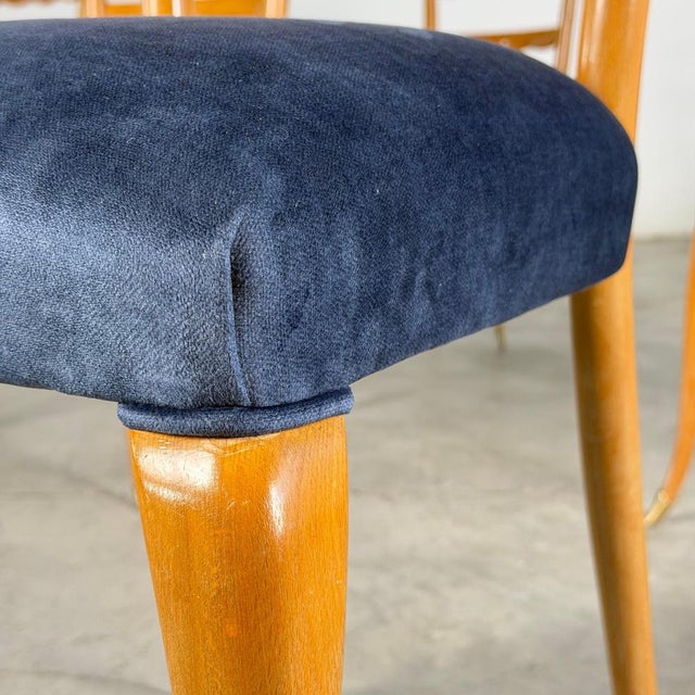 Chairs in Semi-Velvet Fabric by Paolo Buffa, 1950s, Set of 6 For Sale - Image 18 of 18
