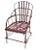 Faux Bois Aluminum Arm Chair For Sale