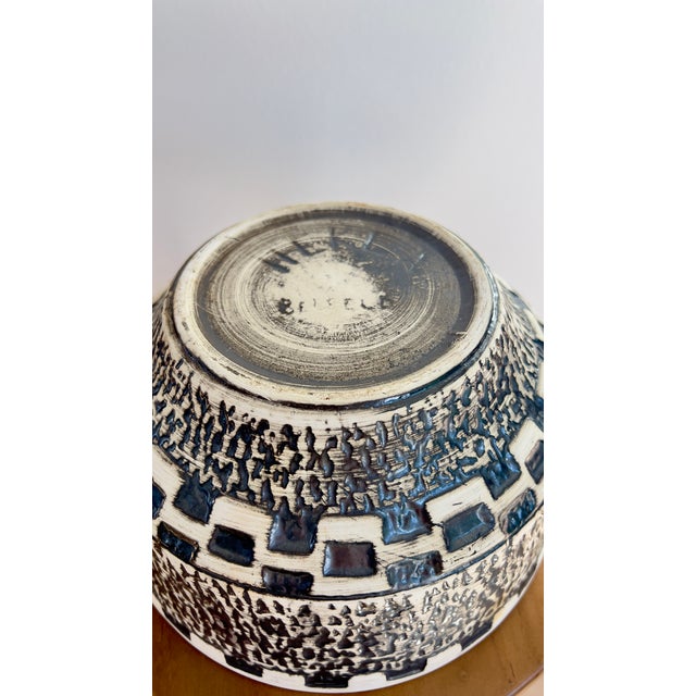 1960s Volcanic Style Pottery Bowl by Hekla Belfeld, Mid Century Scandanavian Style For Sale - Image 6 of 7