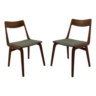 Teak Boomerang Dining Chairs by Alfred & Erik Christensen for Slagelse Møbelværk, Set of 2 For Sale