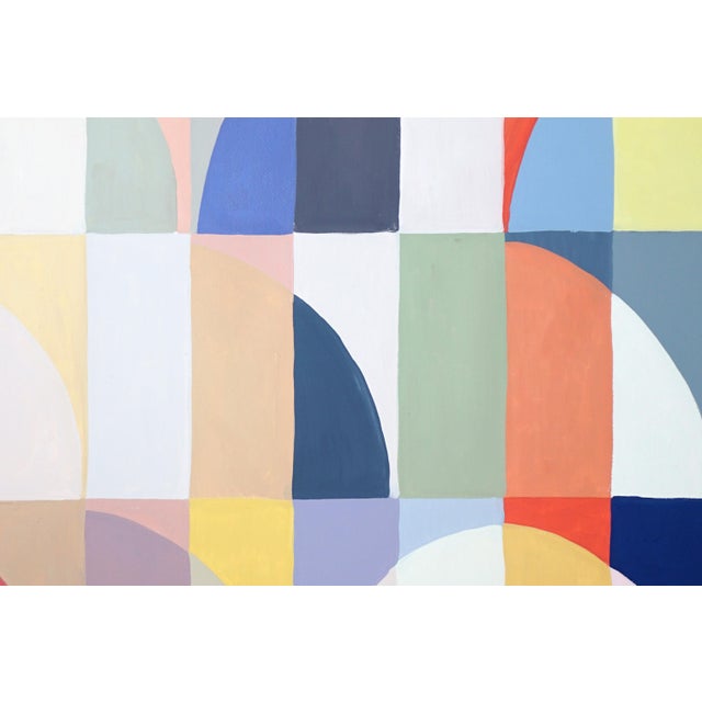 2026, Modern Bauhaus, Original Painting Diptych, Gilded Bloom, Acrylic on Watercolor Paper by Natalia Roman For Sale In Miami - Image 6 of 10