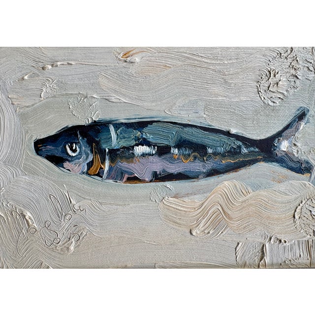 Contemporary Sardine Oil Painting, Framed For Sale - Image 4 of 5