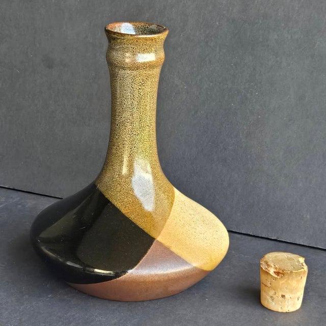 Mid 20th Century Pottery Craft Stoneware Decanter For Sale - Image 10 of 14