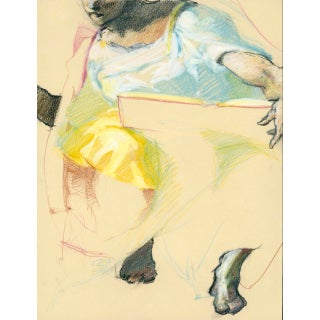 “Daniel, After Michelangelo” Contemporary Original Mixed-Media Drawing by David Orrin Smith For Sale