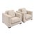 Roche Bobois pair of Cream Cord Armchairs. This pair is upholstered in the original plush cream corduroy fabric. The...