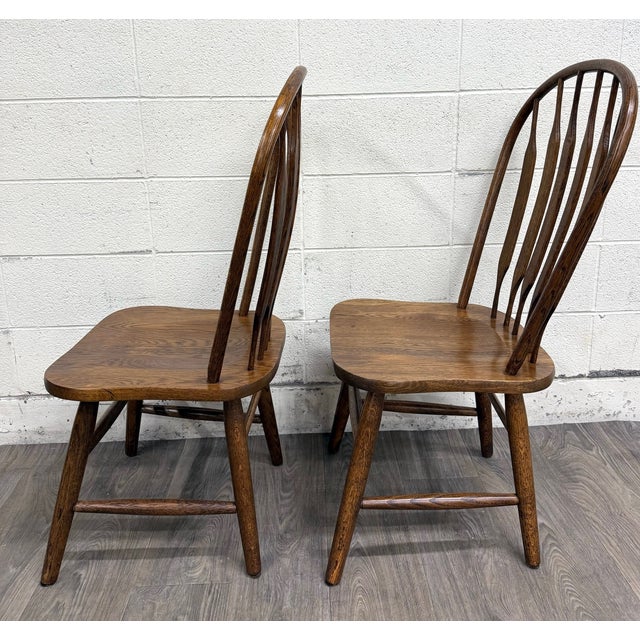 Vintage Bent Hoop Back Spindle Paddle Back Arrow Back HIgh Back Windsor Chairs For Sale - Image 11 of 11