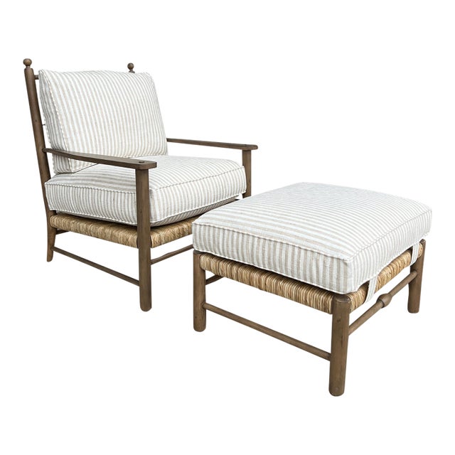Cr Laine June Rush Chair and Ottoman Set For Sale